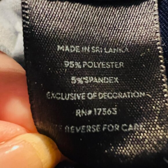 Simply Vera Verawang Sz. Small-Pajama Long Sleeve Set-1/4 Button up -Navy/Pink - Picture 15 of 15